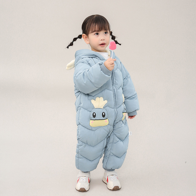 Ropa de bebé recién nacido mameluco del invierno del bebé mameluco del estilo occidental niños y niñas mono traje ropa exterior celebración ropa