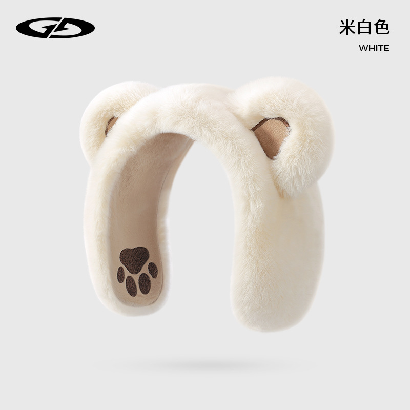 Invierno de las mujeres lindo plegable simple orejeras estilo coreano orejeras felpa anti-congelación orejeras caliente estudiante de moda