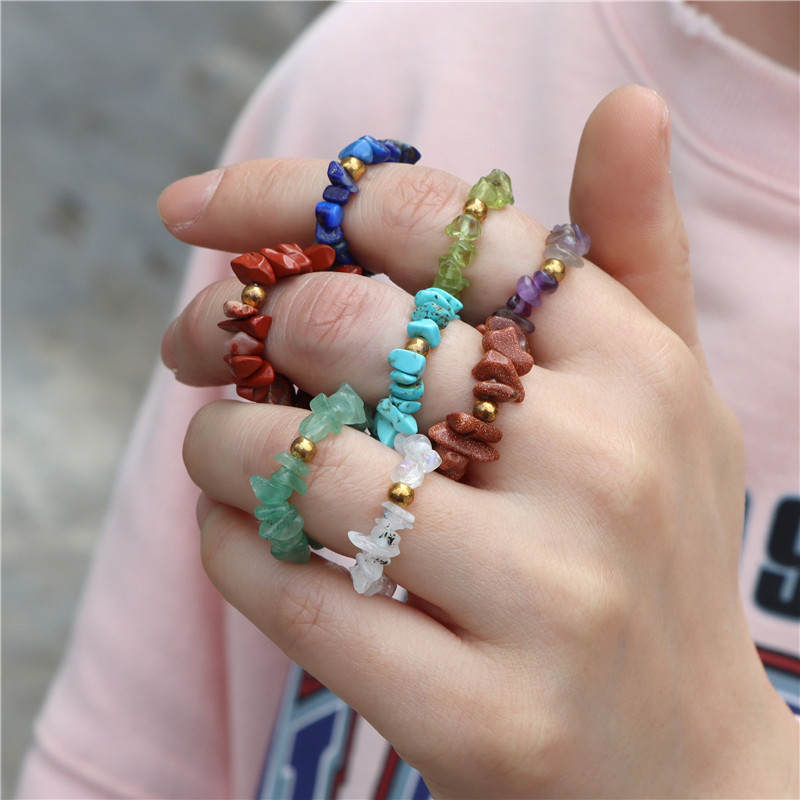 Fashion Irregular natural stone Rings 1 Piece