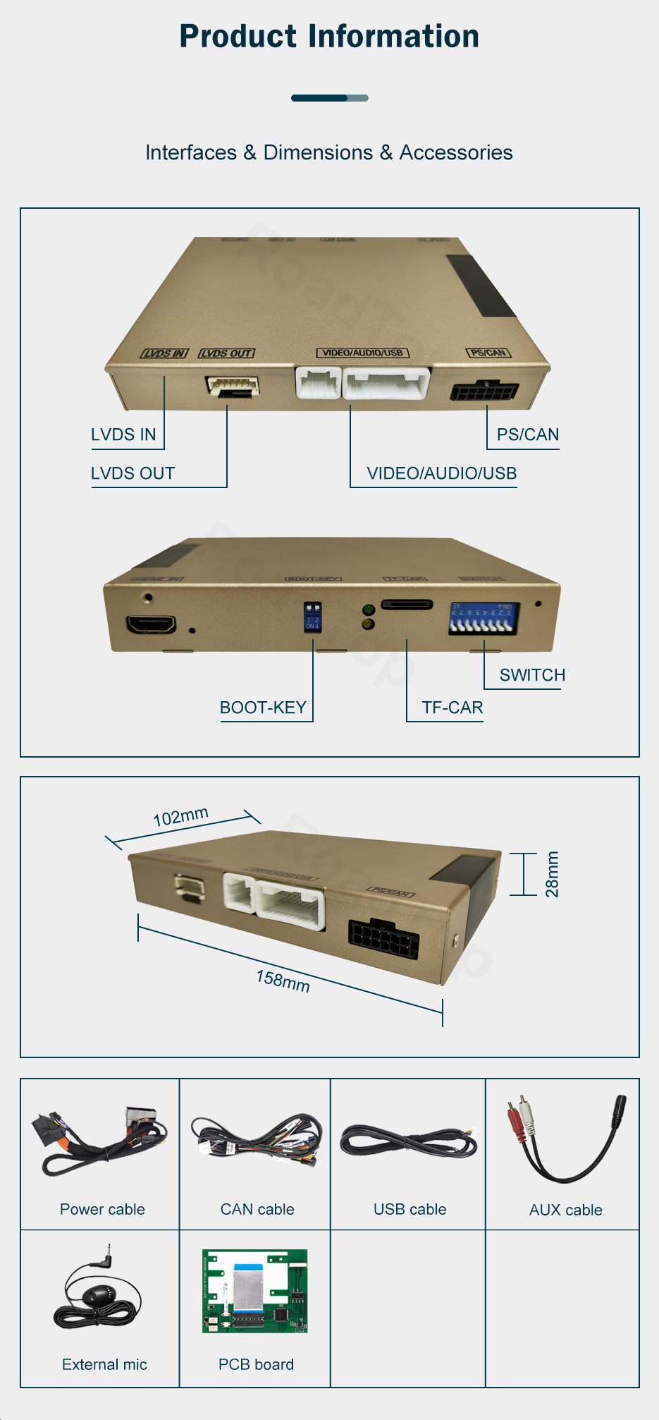 Road Top Wireless Apple CarPlay Is Suitable for Ford SNYC2 Ford Decoder Module Decoder Box