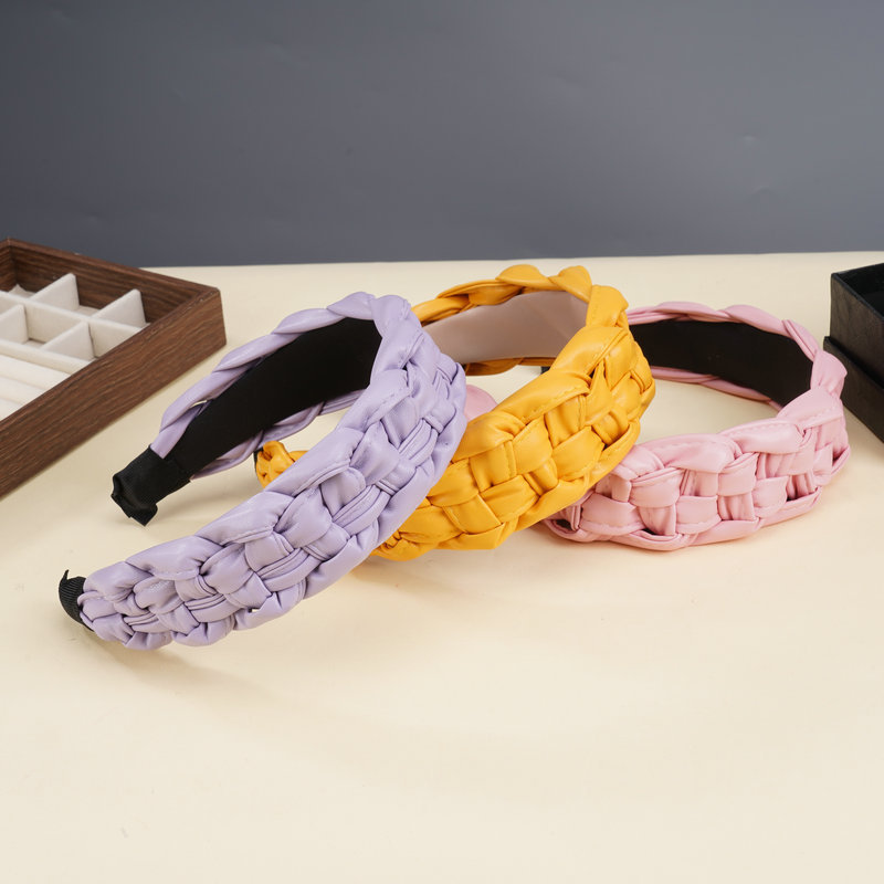 Cross-Border Braided Ultra-Wide Headband Series with High Crown Design for Women, French Retro Hair Accessory with a High-End Feel, Hair Clip Cross-Border Braided Ultra-Wide Headband Series with High Crown Design for Women, French Retro Hair Accessory with a High-End Feel, Hair Clip