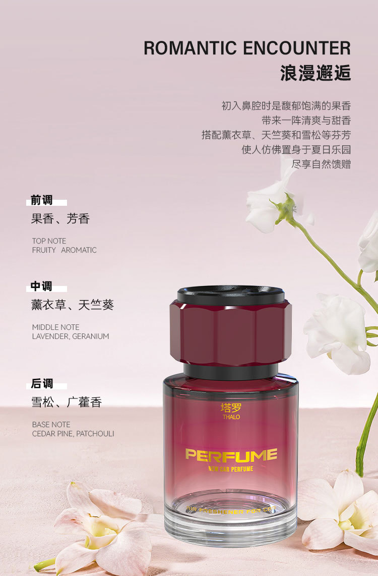 Gardenia Car Fragrance, Car-Specific Light Luxury New Model, Unisex Car Perfume, Long-Lasting High-End Fragrance for the Car Interior