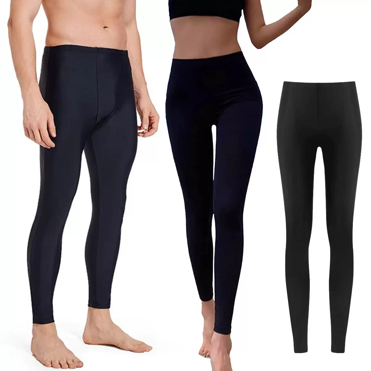 长泳裤游泳裤男女士长腿九分泳衣大码防晒保暖浮潜泳装潜水专业款