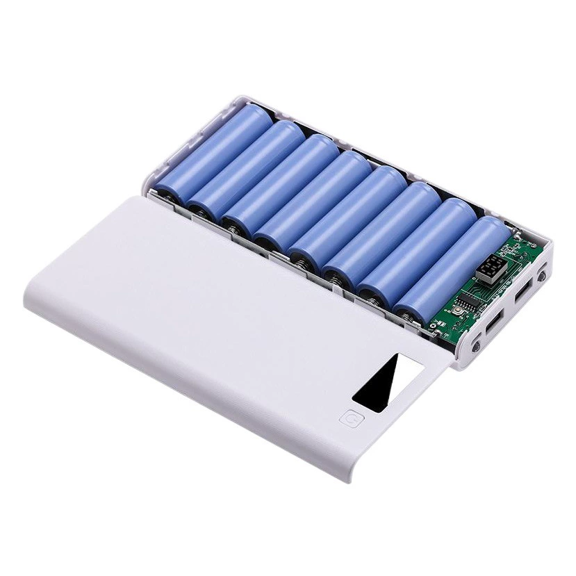 Сварка-свободный 8-секционный Мобильный блок питания 18650 вложенности светодиодный экран с цифровым дисплеем