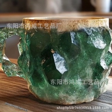 2024 Tazas de café de cristal mineral nuevas tazas de café de resina de cristal mineral nuevos productos