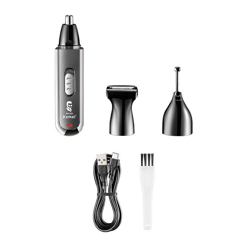 Kemei transfronteriza eléctrica ceja trimmer multi-funcional de tres en uno pequeño portátil nariz pelo limpiador trimmer