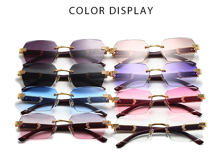 Ig Style Pc Square Frameless Women's Sunglasses display picture 1