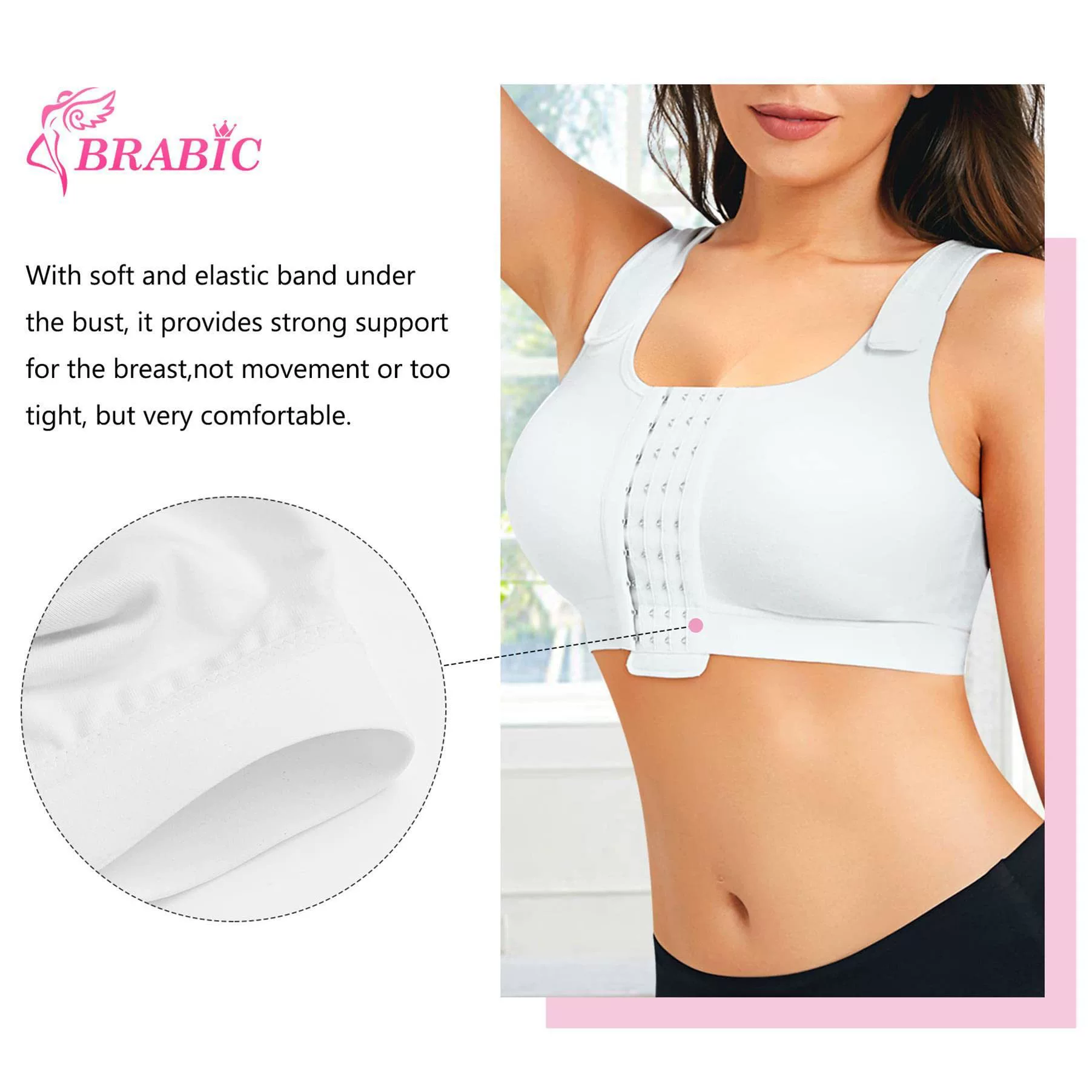 Postoperative elite bra, design supporting vest