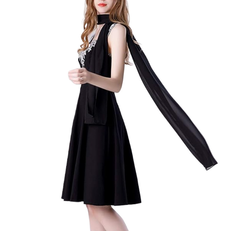 Stola da sera elegante in chiffon per donna morbida e setosa_voghion.com
