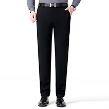 专柜高端商务净面纯色针织弹力休闲裤秋冬新款韩版修身男装长裤子