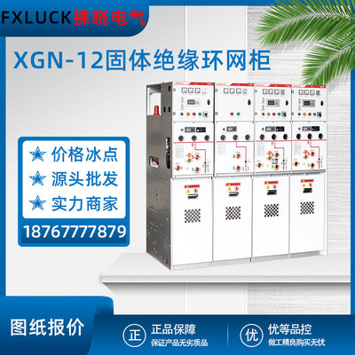 XGN-12 solid insulation RMU 10KV High voltage ring net cabinet SF6 Distribution Switchgear Measure Out Line cabinet
