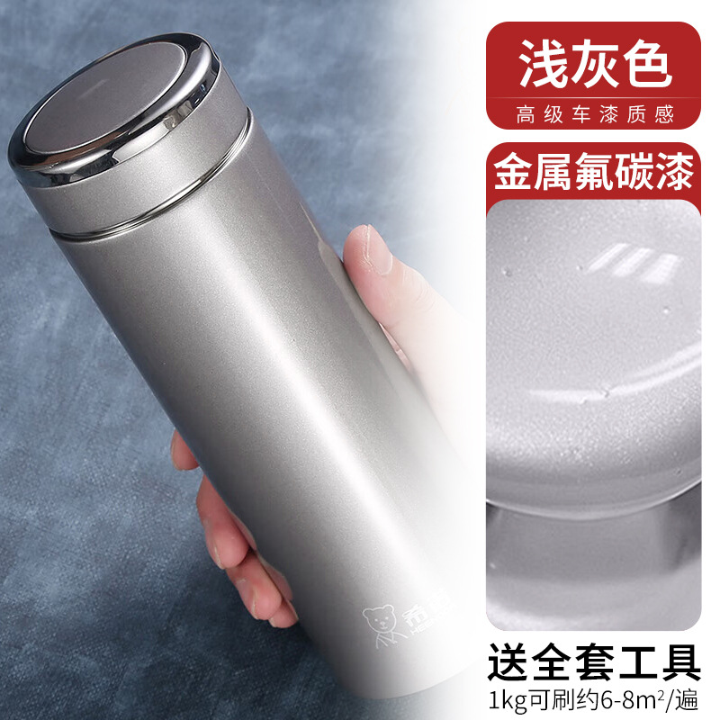Fluorocarbon paint light gray; 0.5 kg fluorocarbon metal paint (tools included)