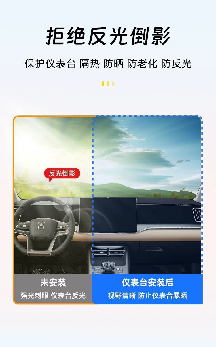 Suitable for 25 BYD Song pro Central Control Instrument Panel Light Avoidance Pad dmi Sunscreen Heat Insulation Car Interior Supplies pro dm