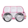 Detachable fuchsia bus, dinner plate