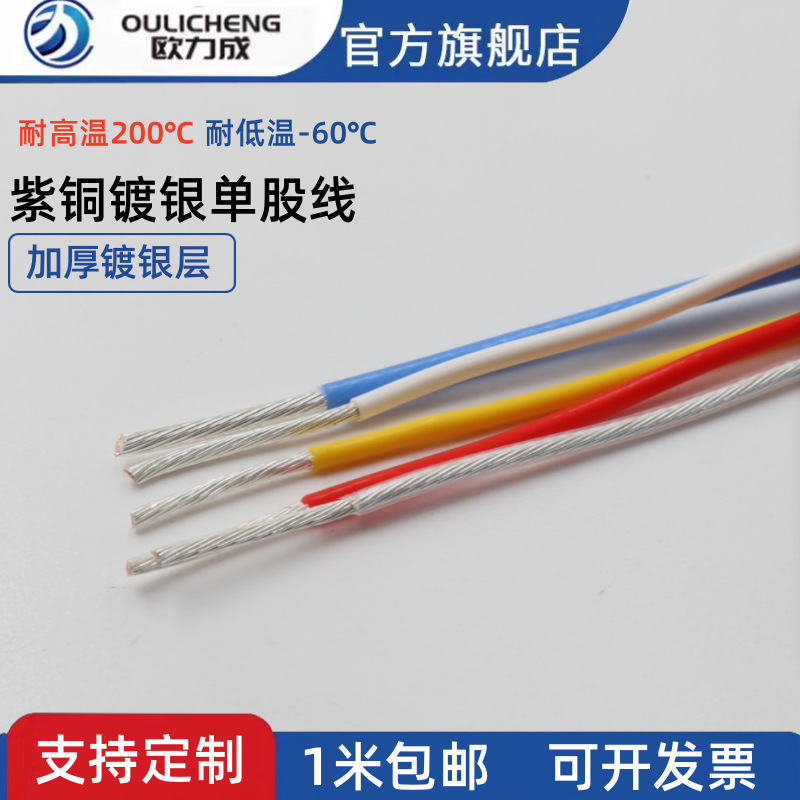 Teflon Audio Speaker Power Supply Loose Wire Hifi Fever 1/1.5/2/4 Square Teflon Copper Silver-Plated Wire