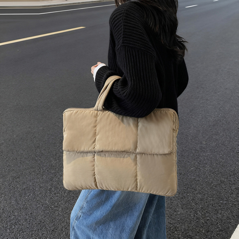 Laptop Bag, Women's High-End Laptop Bag, Tablet Storage Bag, Hangable Suitcase, Large-Capacity Tote Bag