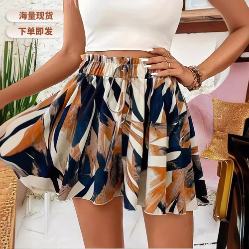 Independent Station 2025 Summer Women's Shorts Print Elastic