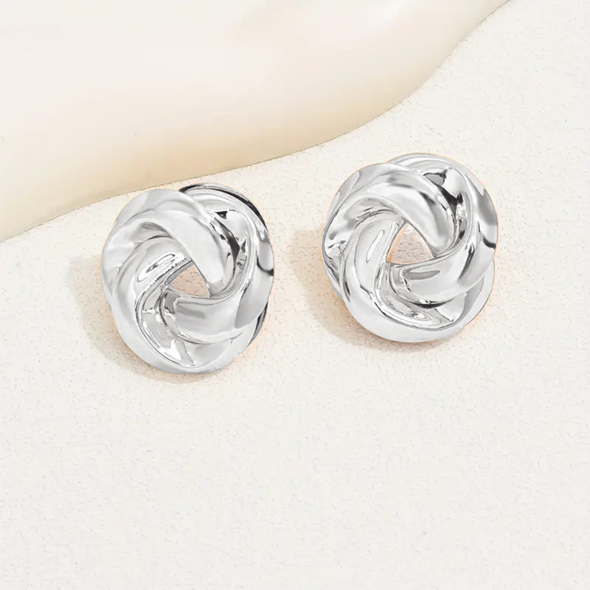 Verdrehte Form, modische, einzigartige Ohrringe, kreativ, vielseitig, elegant im Retro-Stil_voghion.com