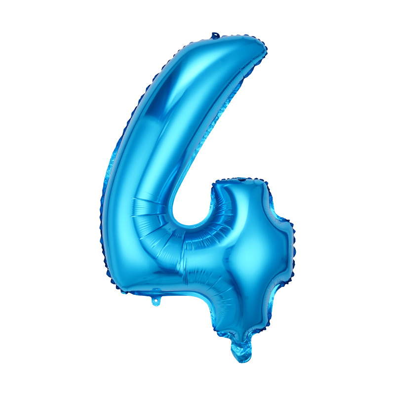 Pequeño globo digital 16 pulgadas versión americana delgada decoración del cuerpo fiesta de cumpleaños Comercio exterior globo de película de aluminio al por mayor globo digital