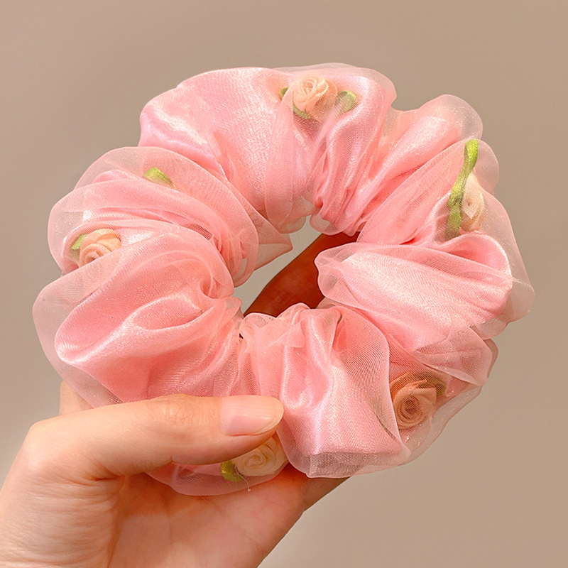 Double -layer gauze flowers pink