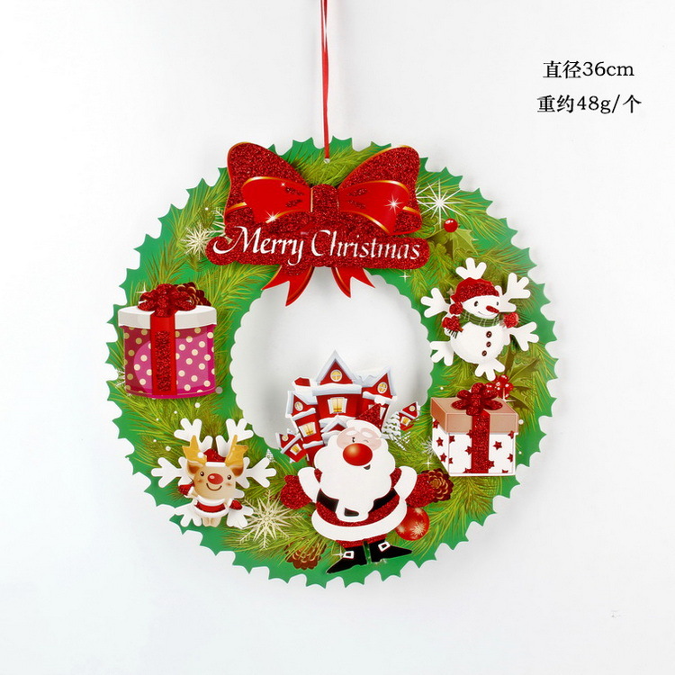 Navidad guirnalda Navidad decoración suministros colgante Holiday Mall Hotel tienda decoración adornos al por mayor