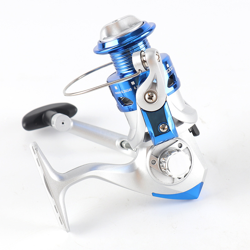 QS1000-6000型银白色电镀头10轴绕线轮 纺车鱼轮垂钓用品