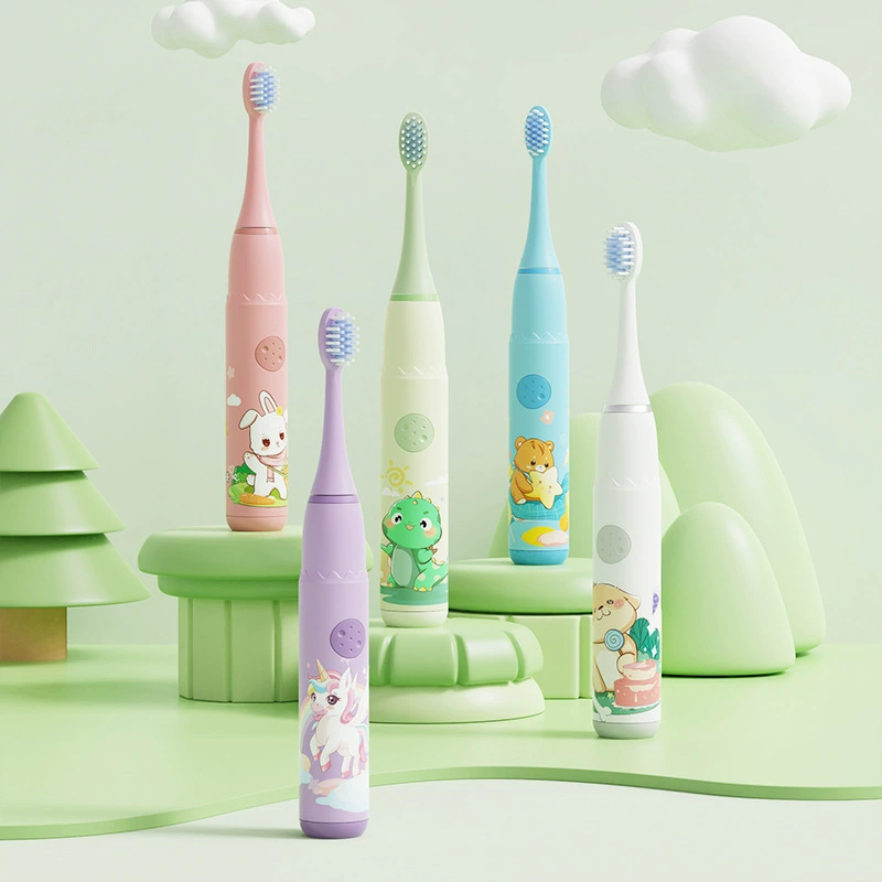 Children's cartoon soft rechargeable toothbrush