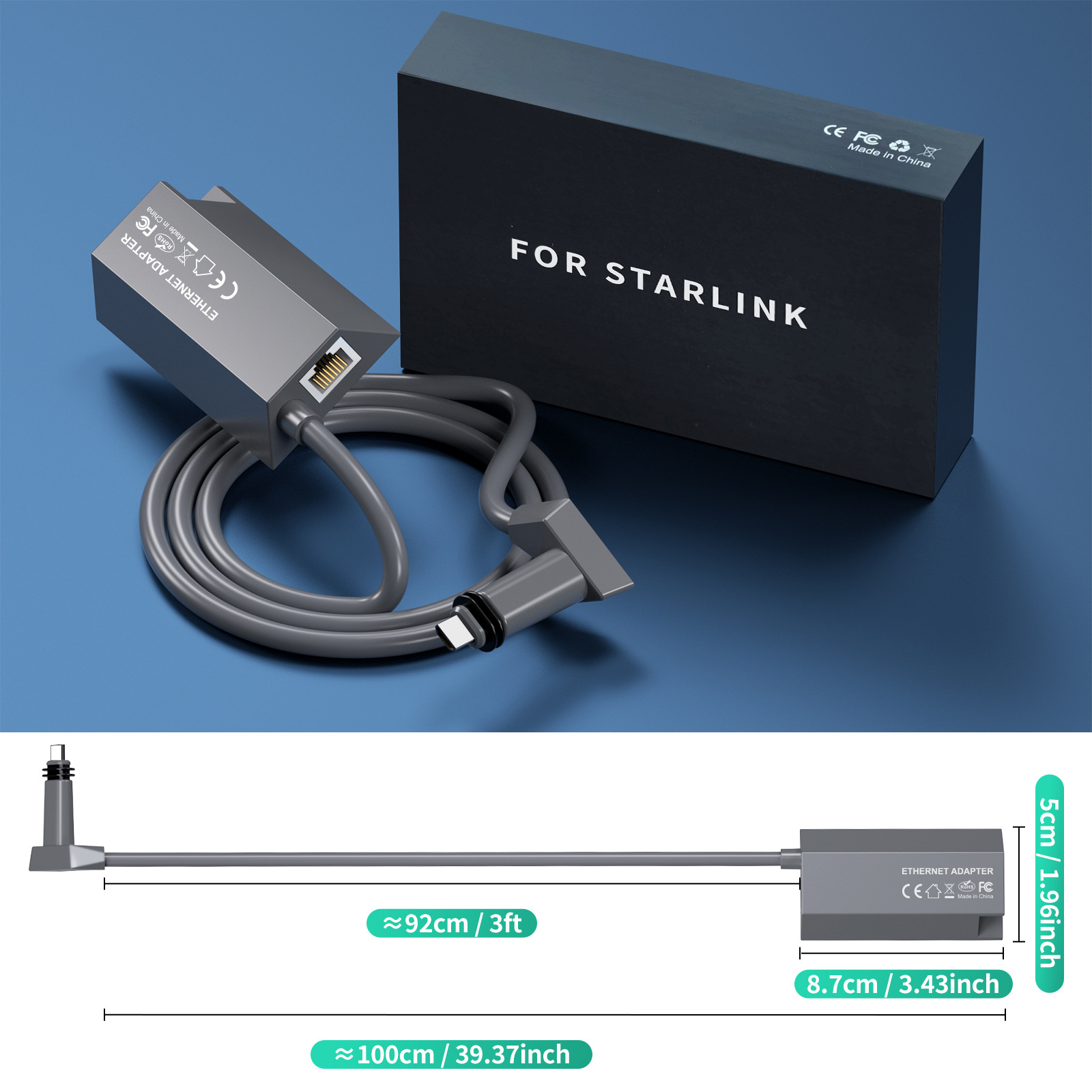 Nuevo modelo explosivo de segunda generación de adaptador de puerto Ethernet Gigabit RJ45 Gen2 fabricantes al por mayor