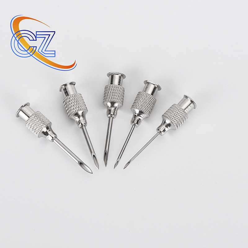 Aguja veterinaria con base de knurling Longitud expuesta 10MM - 50MM Aguja de inyección con base de knurling