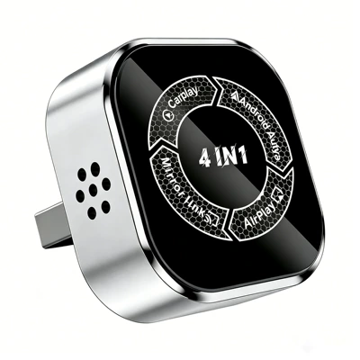 Cross-border four-in-one car-machine connectivity Other Car Video - silver-aluminum-alloy-overseas-version-four-in-one