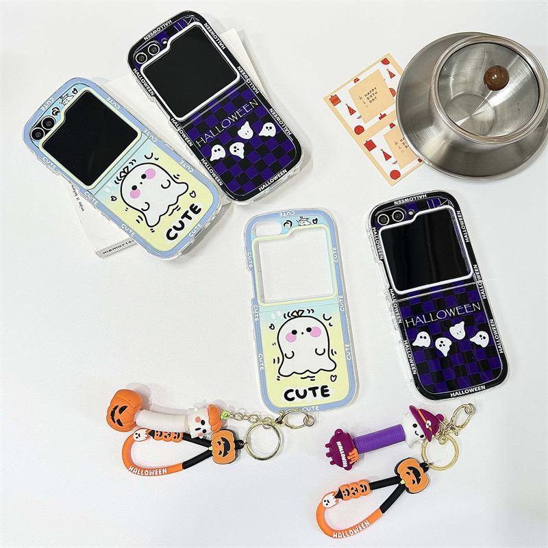 ins ghost new photo frame for samsung galaxy zflip5/6 generation folding zflip3/4 generation phone case