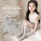 Girls' Lace Socks Piled Socks Summer Thin Children's Grey Silver Rice Mid-tube Socks White Japanese Baby Socks