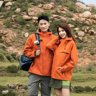 户外冲锋衣三合一外套男女款摇粒绒内胆可脱卸两件套logo户外登山