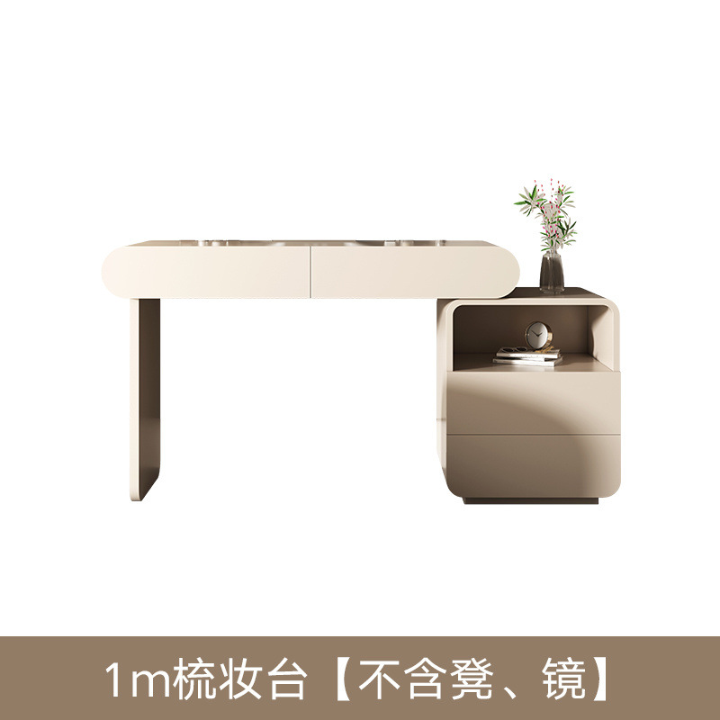 Simple y moderno lujo ligero armario de almacenamiento de la mesa de maquillaje en el dormitorio pequeño tipo de casa mesa de maquillaje de la mesa de maquillaje retráctil