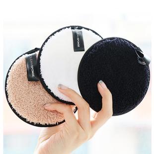 Sandyipin Lazy Water Makeup Remover Double-Sided Ultra-Fine Fiber Velvet Makeup Remover Powder Puff Face Wash Towel Face Wash Puff