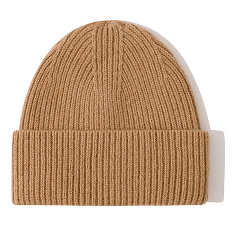 欧米の秋冬の冷たい帽子wool beanieの大きい頭の周りは厚い男女の帽子の純粋なウールのニットの帽子の越境の現物を覆います。|undefined