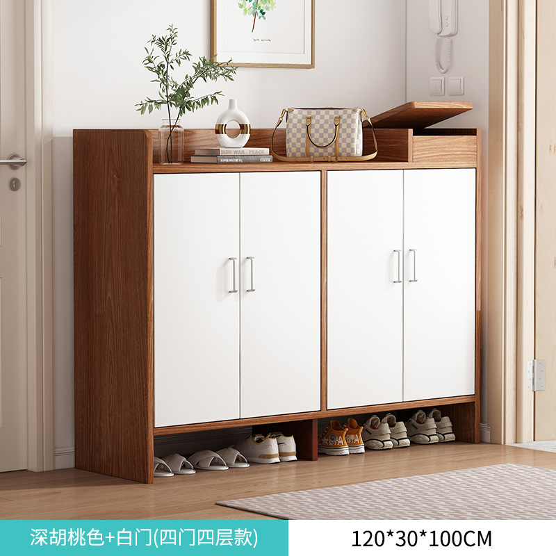 [두껍고 키가 큰] 120cm 깊은 호두 흰색