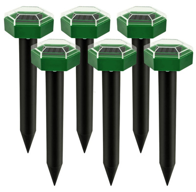 new pattern outdoors Six corners solar energy Ultrasonic wave Repeller green Ground insertion Lawn Driving Mouse