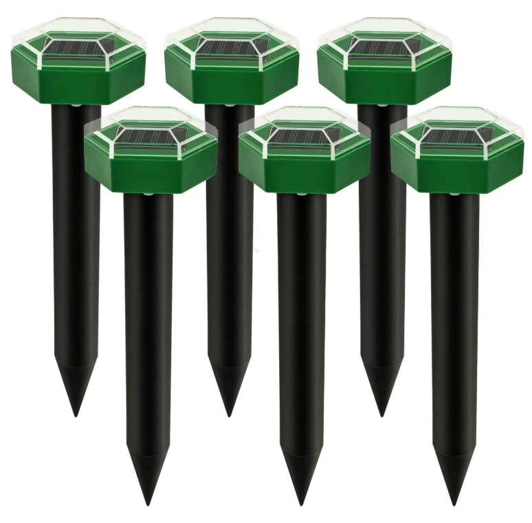 new pattern outdoors Six corners solar energy Ultrasonic wave Repeller green Ground insertion Lawn Driving Mouse