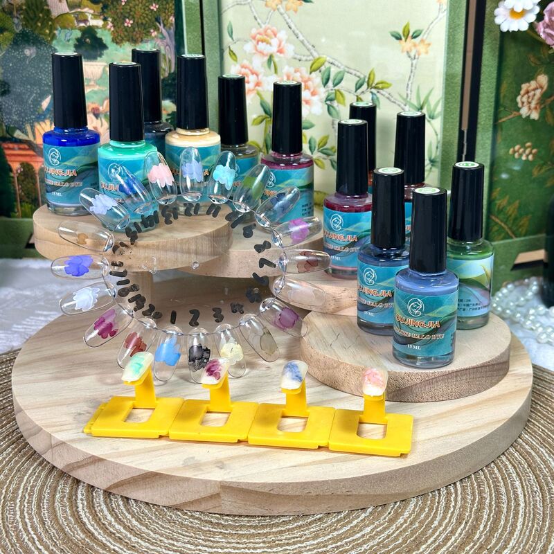 Nail art new color Japanese solid color mousse blooming liquid 15mll nail polish marble grain gradient blooming