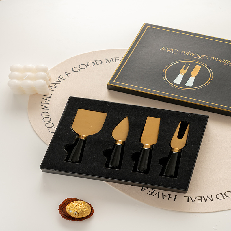Black Friday Baking Ceramic Stainless Steel Tableware Cheese Knife Knife Flat Shovel Two Fork Set Box Set Gift Box