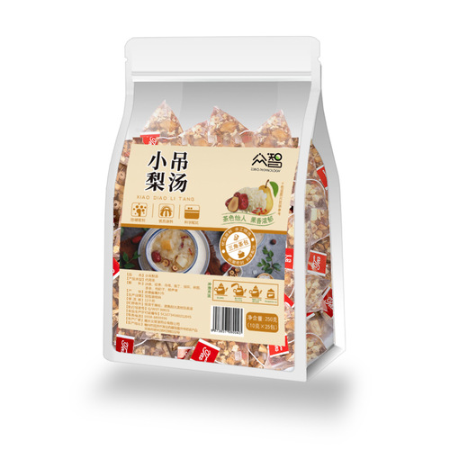 Substitute scented tea, small pear soup, affordable triangular bag, one-piece drop-shipping rock sugar, red dates, tremella, pear and diced tea bags for commercial use