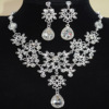 Accessory for bride, necklace and earrings, set, jewelry, wedding accessories