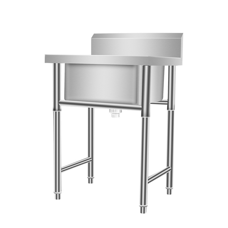 Fregadero de Acero Inoxidable, Fregadero Comercial para Cocina, Lavabo, Lavavajillas, Fregadero Individual/Doble/Triple para Guardería, Uso Comercial Multiusos