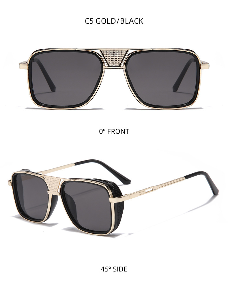 Elegant Simple Style Color Block Pc Square Full Frame Women's Sunglasses display picture 4