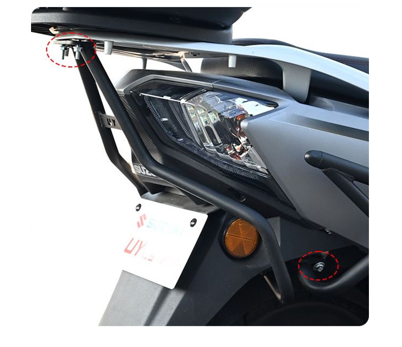 Uy125 Protective Bar, Anti-Fall Bar, Front and Rear Bumper, Carbon Steel Anti-Collision Bar, Motorcycle Rear Rack Support Rod, Tail Wing