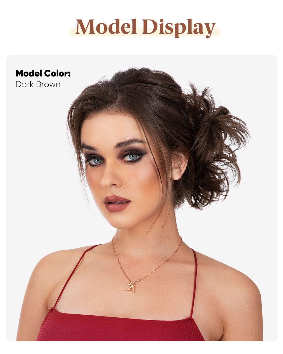 Kunsthaar Neues Stück für Damen mit verstellbarem Kammeinsatz aus Hochtemperaturseide_voghion.com