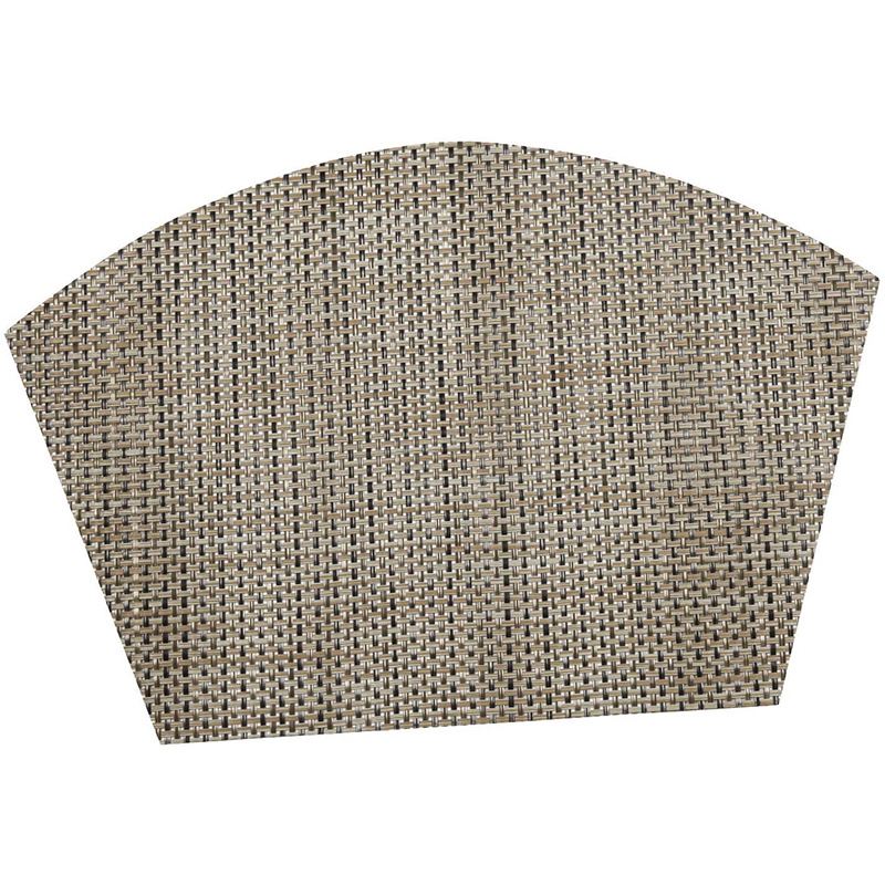 Placemat transfronterizo en forma de abanico, combinación simple y versátil, lavable y fácil de limpiar, texlin espesado Western placemat