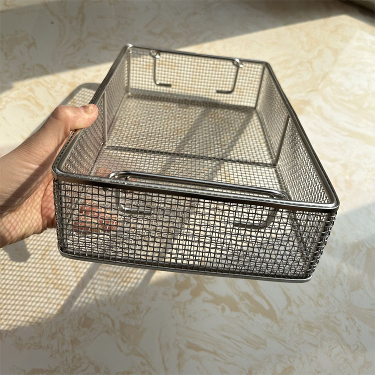 现货不锈钢304医院消毒筐骨钉器械收纳篮研究所试管收纳筐清洗篮