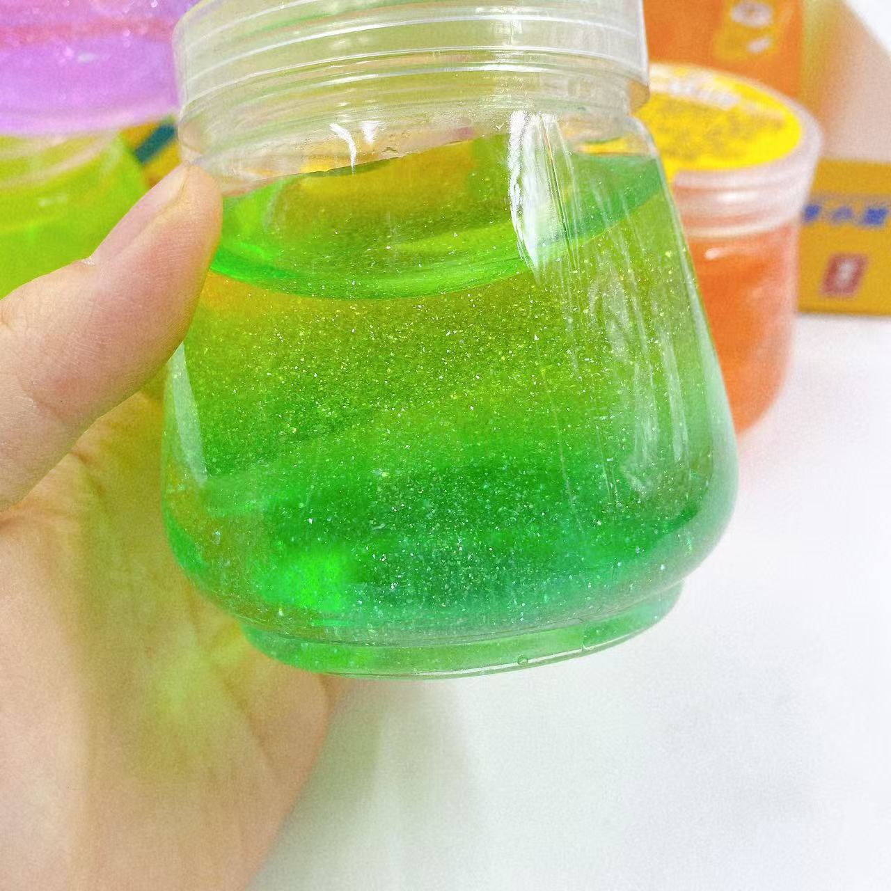 Diversión goma espumante slime polvo de cristal de barro red conjunto descomprimido M barro juguetes para niños al por mayor